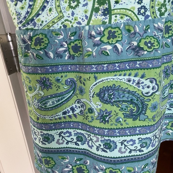 Styled by Saybury 80’s Vintage Paisley Sundress Smocked Bodice LARGE 100% Cotton - Picture 9 of 11